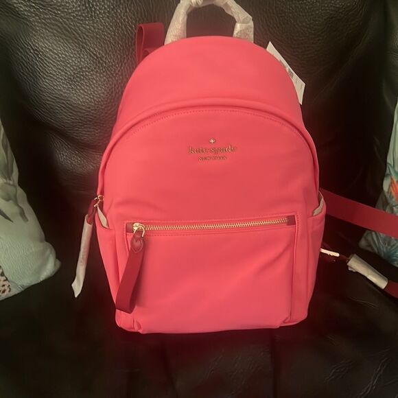 NWT Kate Spade Nylon Medium Backpack Pink - Picture 1 of 6